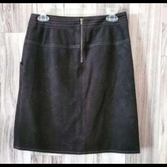 J.McLaughlin Micro Suede Machine Wash Pencil Skirt - Picture 2 of 9